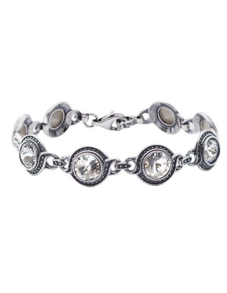 Srebrna bransoletka z kryształami Swarovskiego L 1897|Polcaratdesign.pl Biżuteria