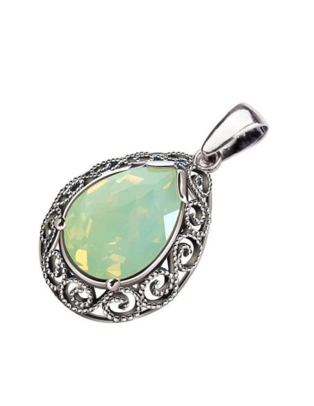 Chrysolite opal crystal wisiorek srebrny w 2087
