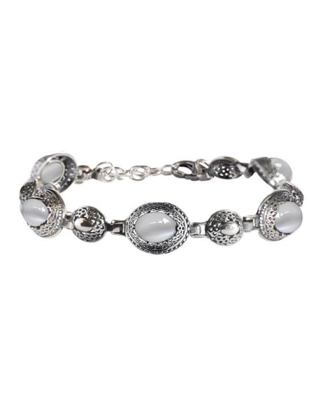 Oxidized silver bracelet - cat's eye 2023