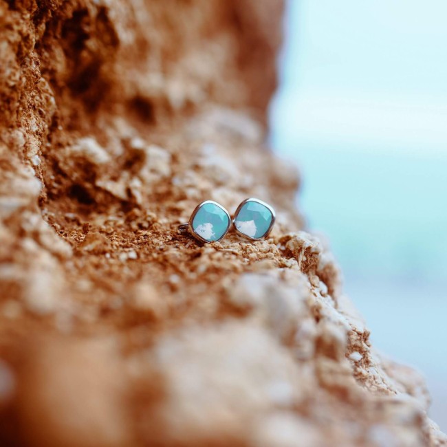 Rhodium-plated silver pendant Swarovski crystal in 2092 Polcarat Design