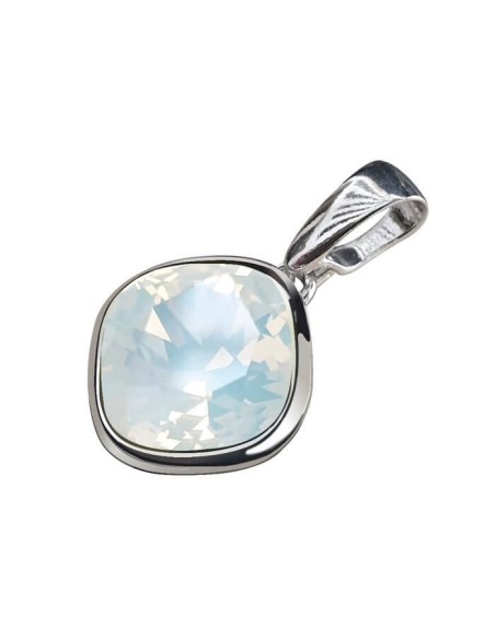 Rhodium-plated silver pendant Swarovski crystal in 2092 Polcarat Design