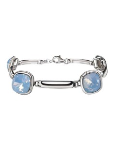 Silver bracelet swarovski opal rhodium plated l 2082