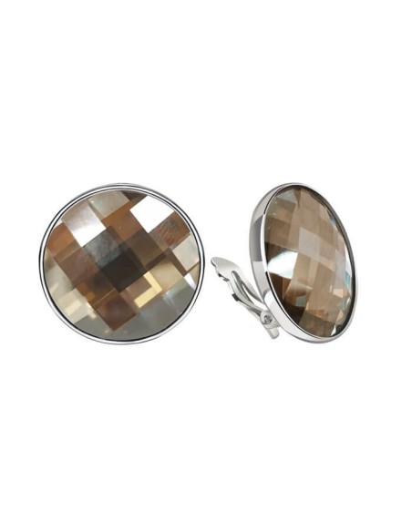 Elegant silver swarovski clips KL 4001 Polcarat Design