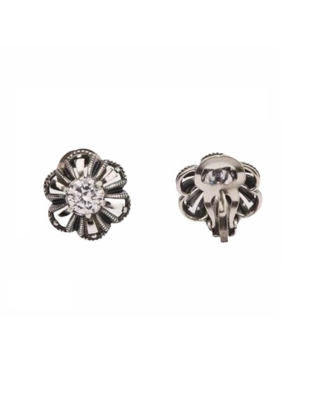 Silver clips with zircons 1615 Clips