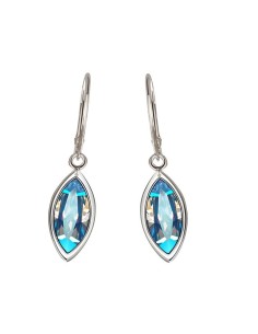 Swarovski K 2081 Silver Plated Crystal Earrings (Large)