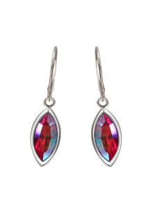 Swarovski K 2081 Silver Plated Crystal Earrings (Large) 2