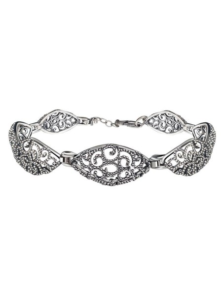 Silver oxidized bracelet L 2083
