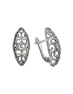 Silver oxidized earrings K3 2083