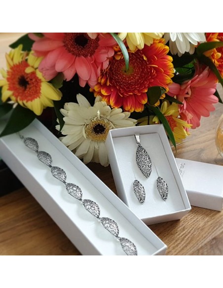 Silver Oxidized Earrings K 2083