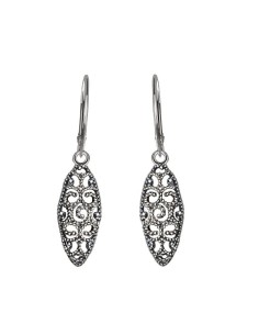 Silver Oxidized Earrings K 2083