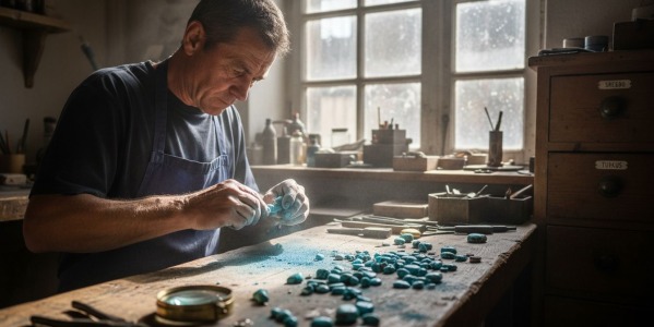 Jak powstaje biżuteria z turkusem – od kamienia do sztuki - symbolika turkusu i jego naturalne piękno