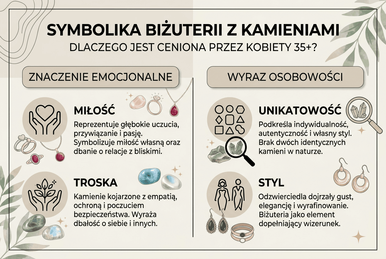 Dlaczego kobiety 35+ kochają biżuterię z kamieniami naturalnymi i szlachetnymi